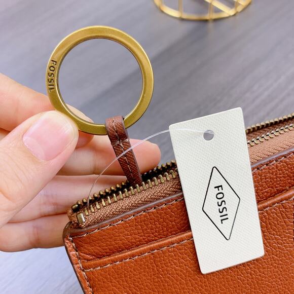 Fossil SWL2878210 Jori Zip Card Case IN Brown - Picture 5 of 6